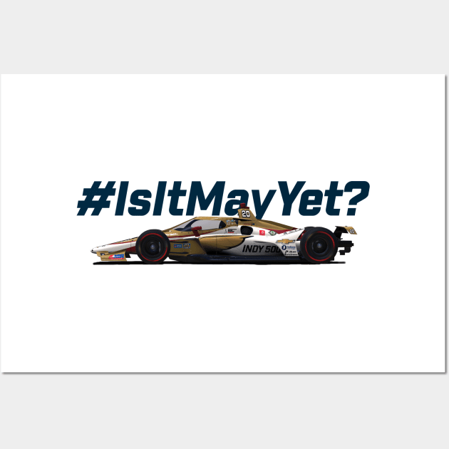 Is It May Yet? (blue text) Wall Art by Sway Bar Designs